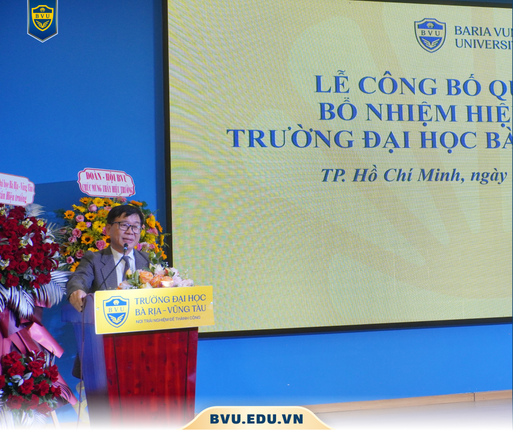 PGS.TS. NGUYỄN BÁ HOÀNG CHÍNH THỨC ĐƯỢC BỔ NHIỆM HIỆU TRƯỞNG TRƯỜNG ĐẠI HỌC BÀ RỊA – VŨNG TÀU
