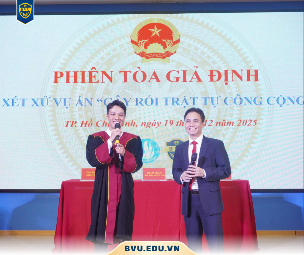 “THU HOẠCH” NHỮNG BÀI HỌC GIÁ TRỊ SAU PHIÊN TÒA GIẢ ĐỊNH CỦA SINH VIÊN BVU