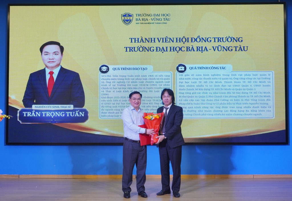 BVU công bố Quyết định bổ nhiệm lãnh đạo Hội đồng trường