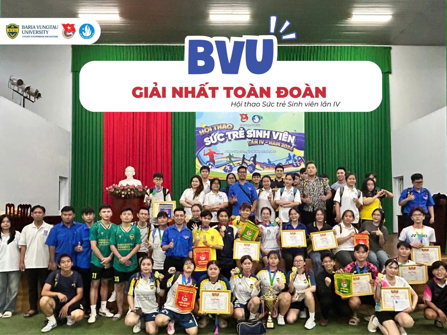 “Điểm danh những gương mặt vàng” BVU có thành tích nổi bật năm 2024