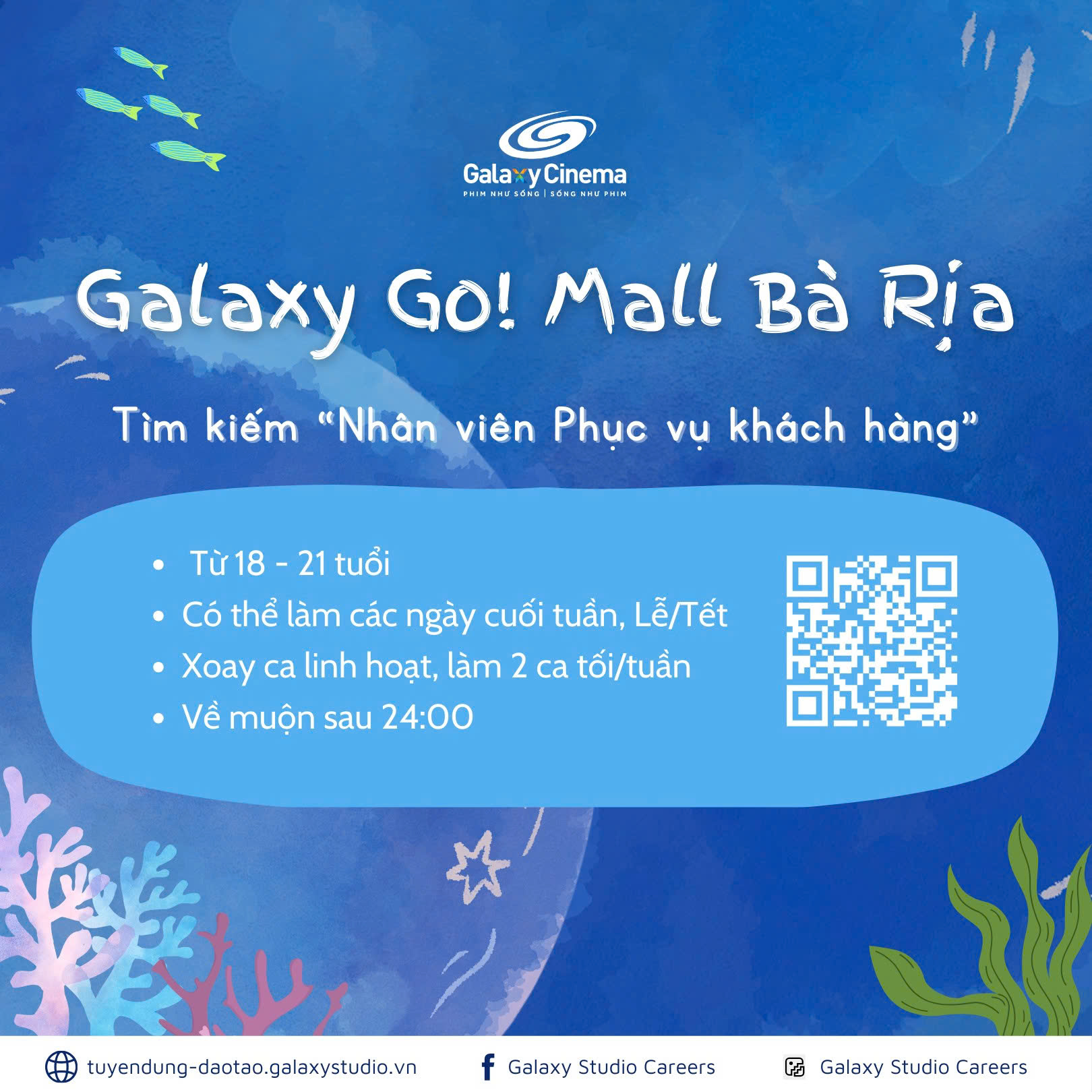 Cơ hội việc làm tại Galaxy! Mall Bà Rịa
