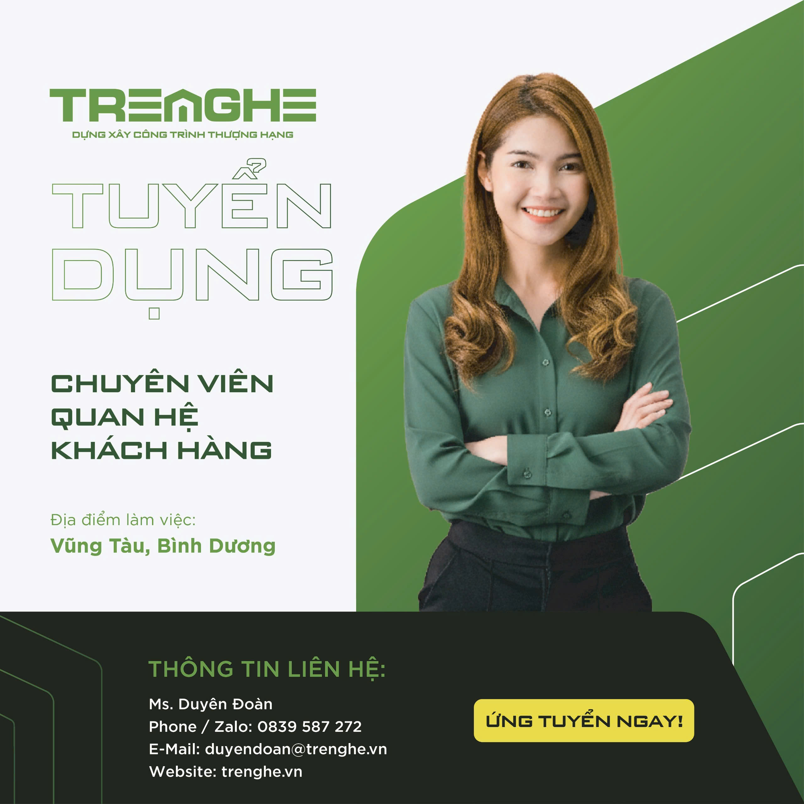 Tuyển dụng từ công ty Kiến trúc xây dựng Tre Nghệ