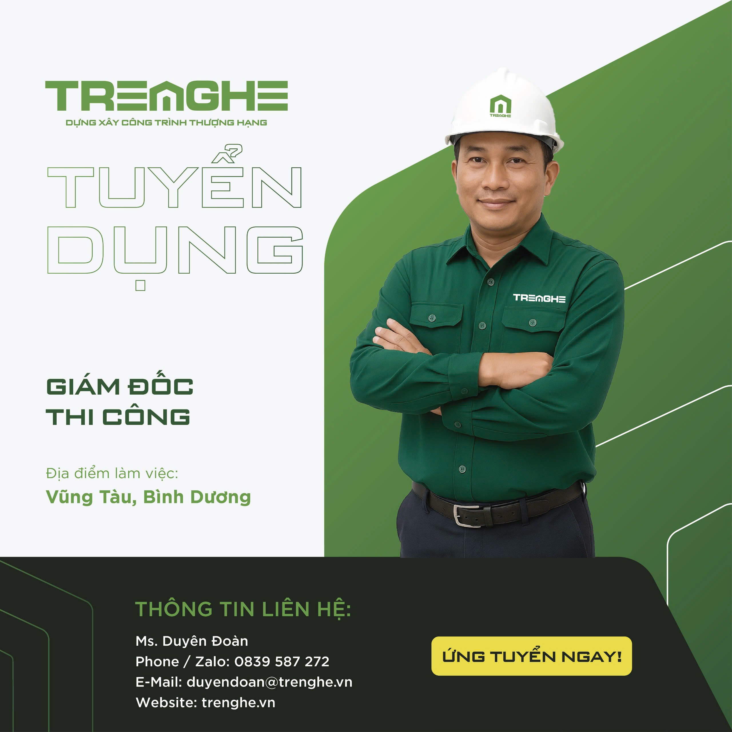 Tuyển dụng từ công ty Kiến trúc xây dựng Tre Nghệ