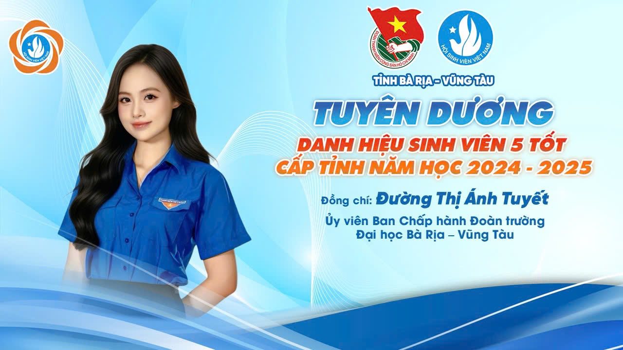 BVU VINH DANH “SINH VIÊN 5 TỐT” CẤP TỈNH, NĂM HỌC 2024 – 2025