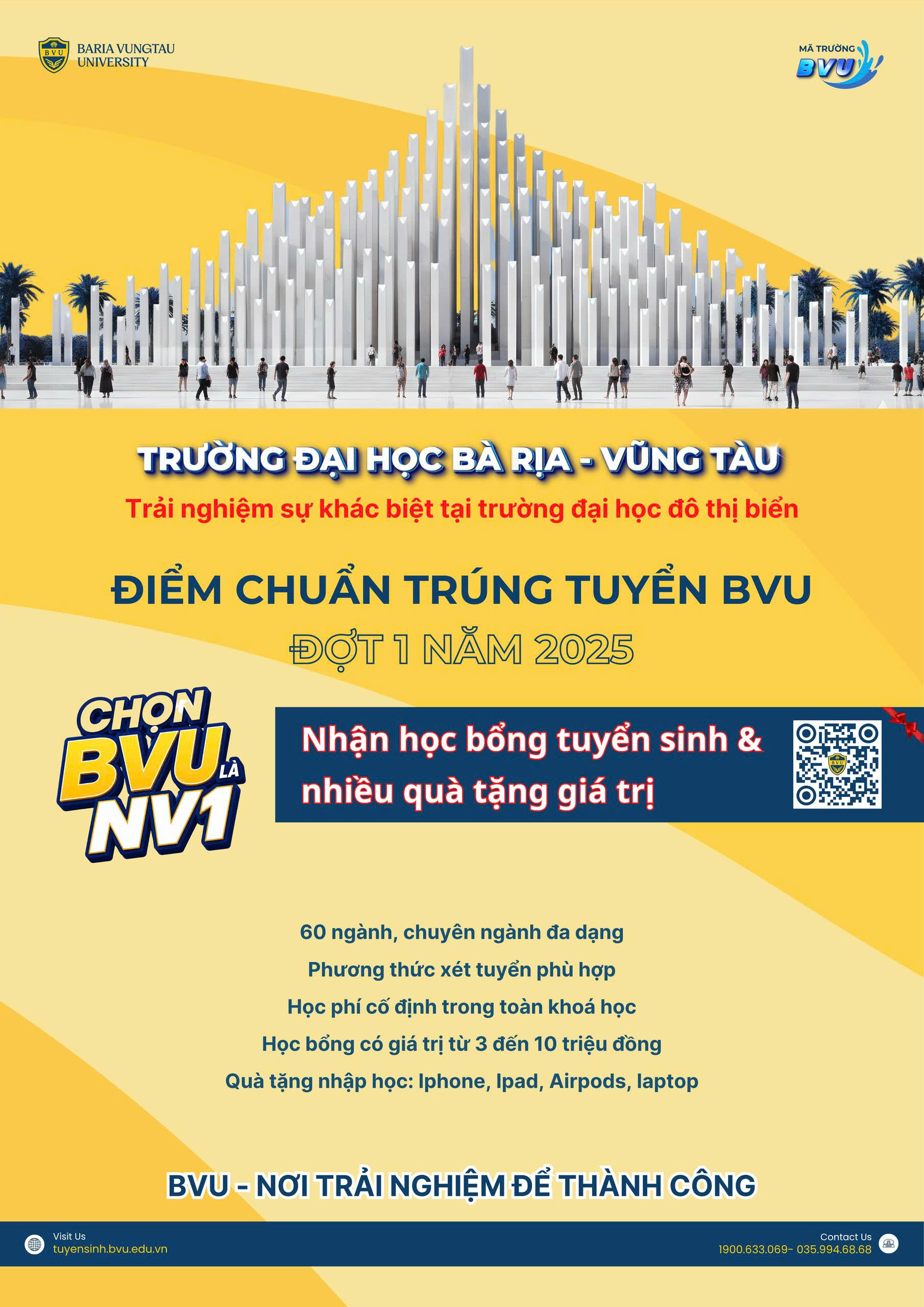 Điểm chuẩn trúng tuyển Trường Đại học Bà Rịa – Vũng Tàu năm 2026