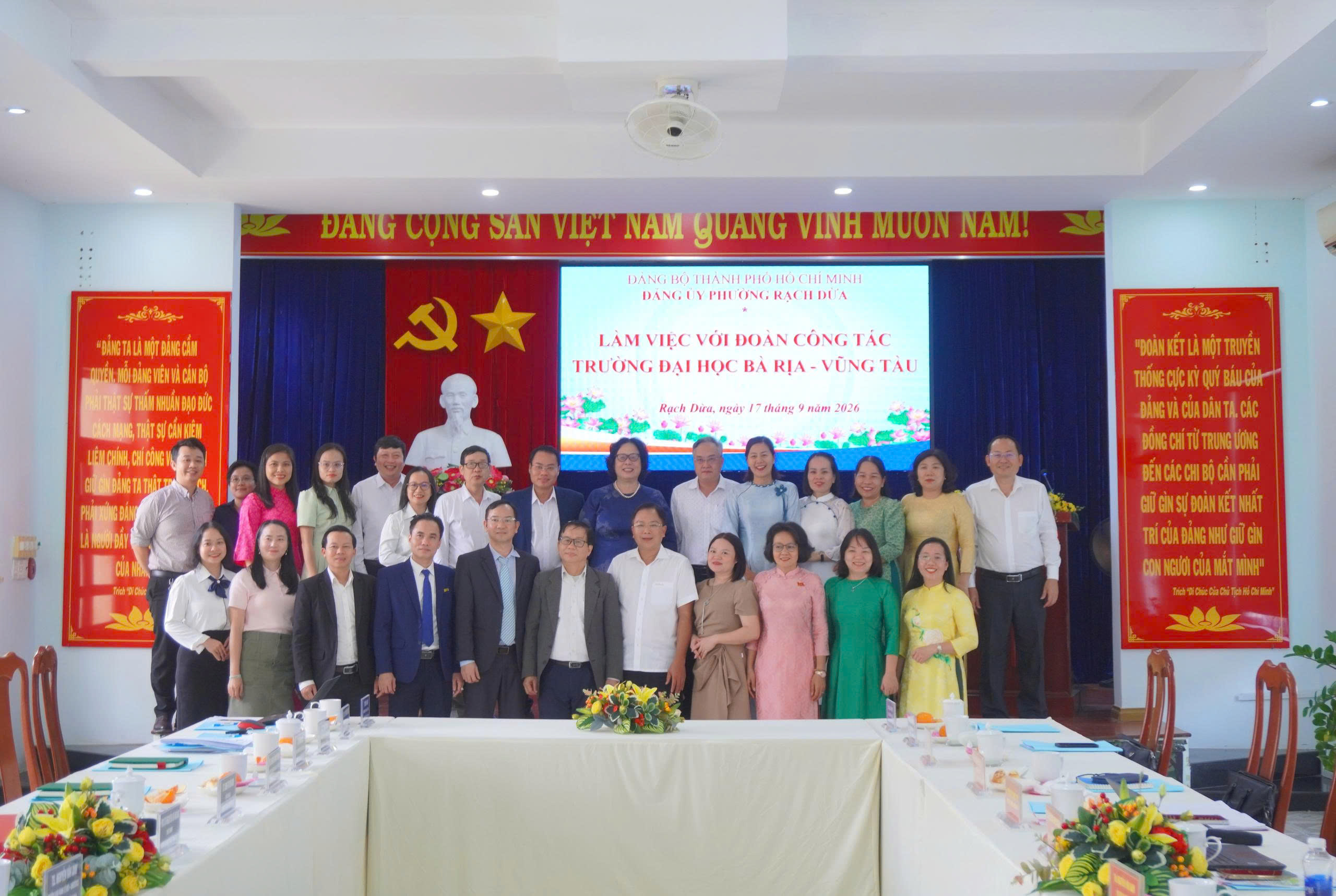 BVU làm việc cùng Đảng ủy, UBND phường Rạch Dừa – Mở ra hợp tác phát triển mới