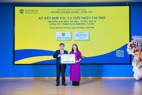 Doanh nghiệp đồng hành cùng BVU, trao học bổng cho sinh viên Khoa Kinh tế biển – Logistics.