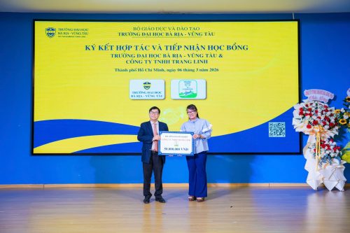 Doanh nghiệp đồng hành cùng BVU, trao học bổng cho sinh viên Khoa Kinh tế biển – Logistics.