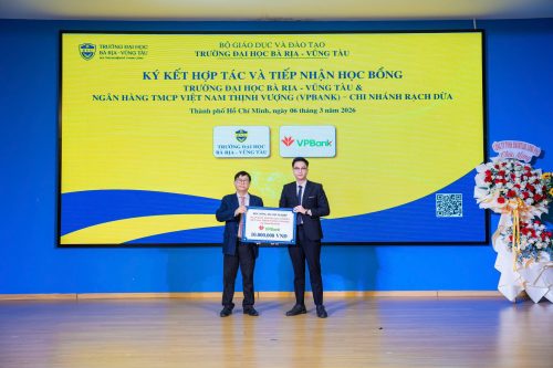 Doanh nghiệp đồng hành cùng BVU, trao học bổng cho sinh viên Khoa Kinh tế biển – Logistics.