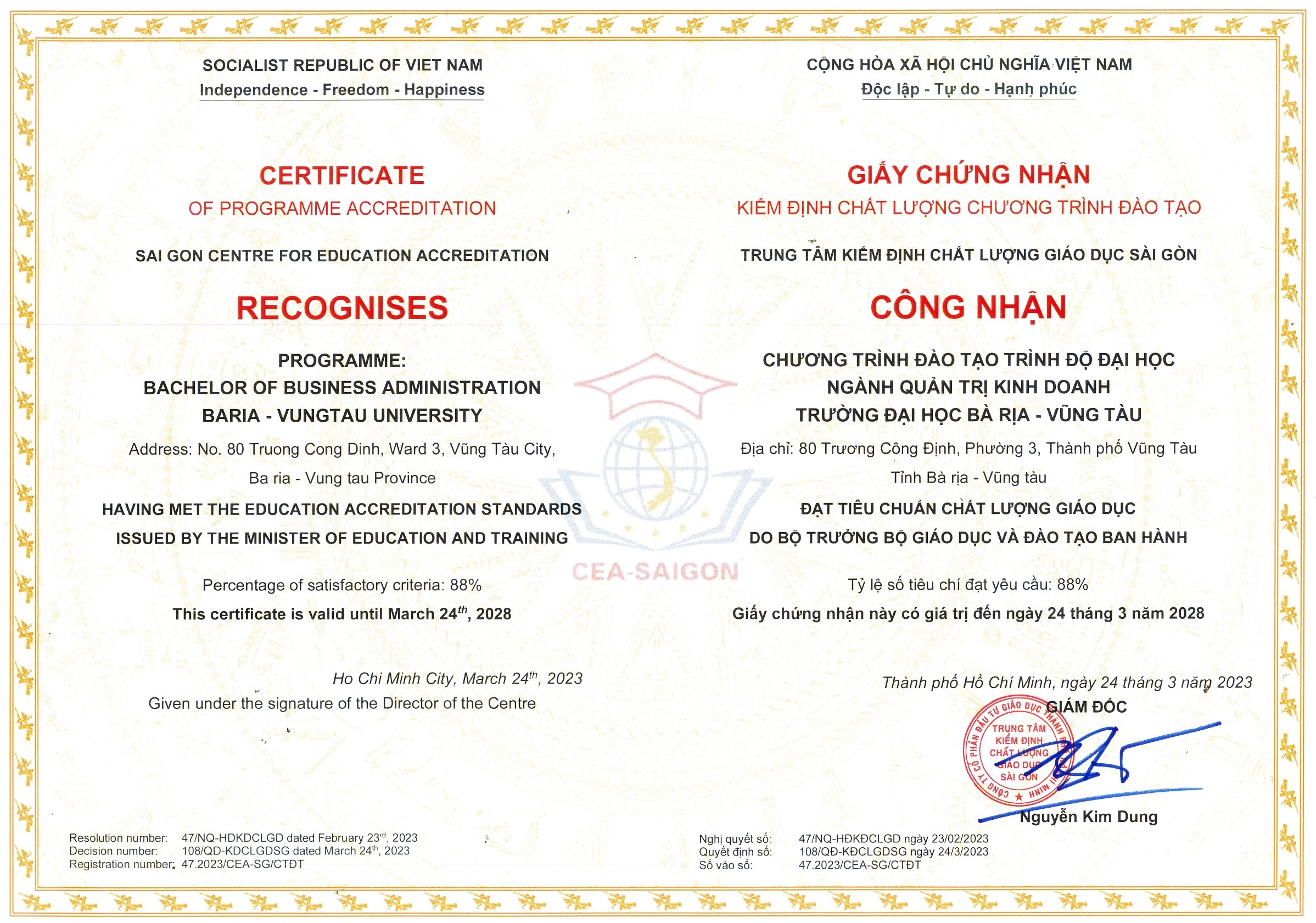 Kiểm định chất lượng cơ sở giáo dục & chương trình đào tạo