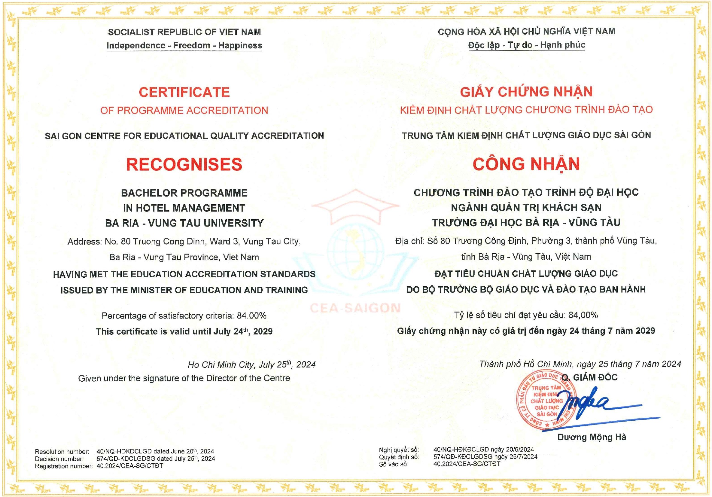 Kiểm định chất lượng cơ sở giáo dục & chương trình đào tạo