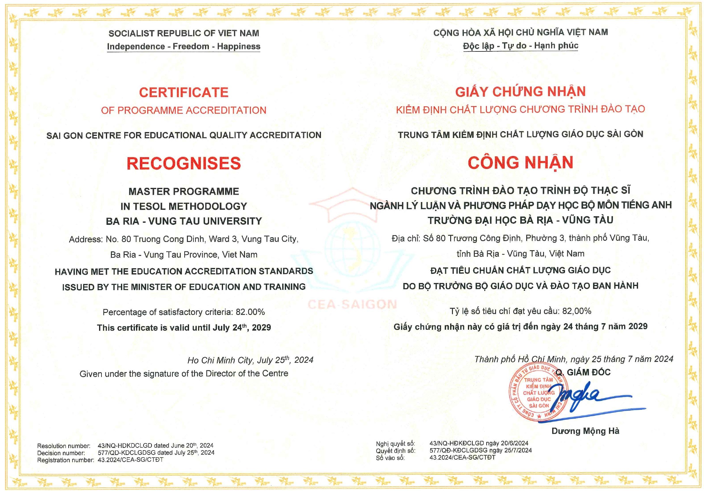 Kiểm định chất lượng cơ sở giáo dục & chương trình đào tạo
