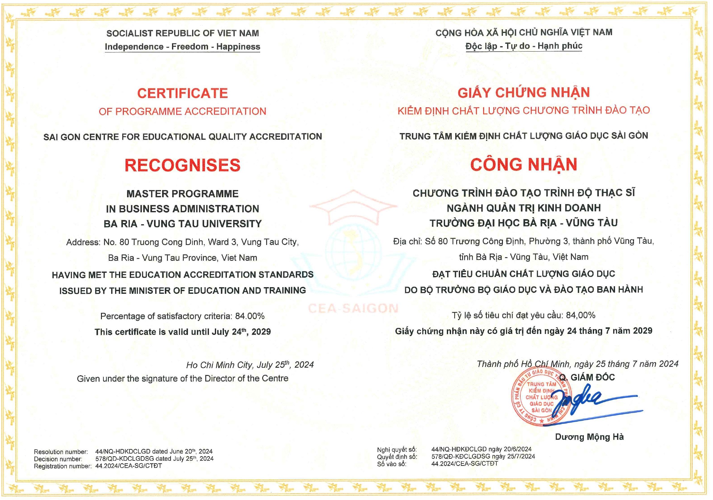 Kiểm định chất lượng cơ sở giáo dục & chương trình đào tạo