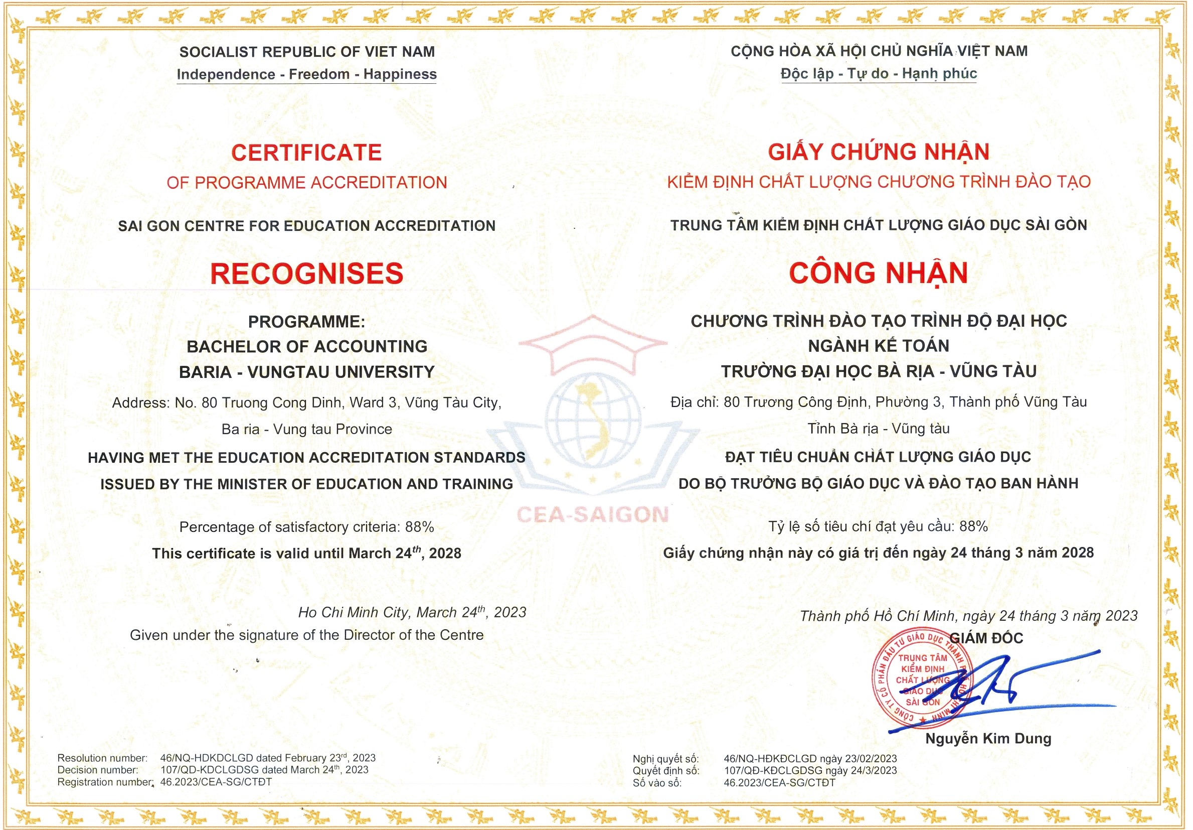 Kiểm định chất lượng cơ sở giáo dục & chương trình đào tạo