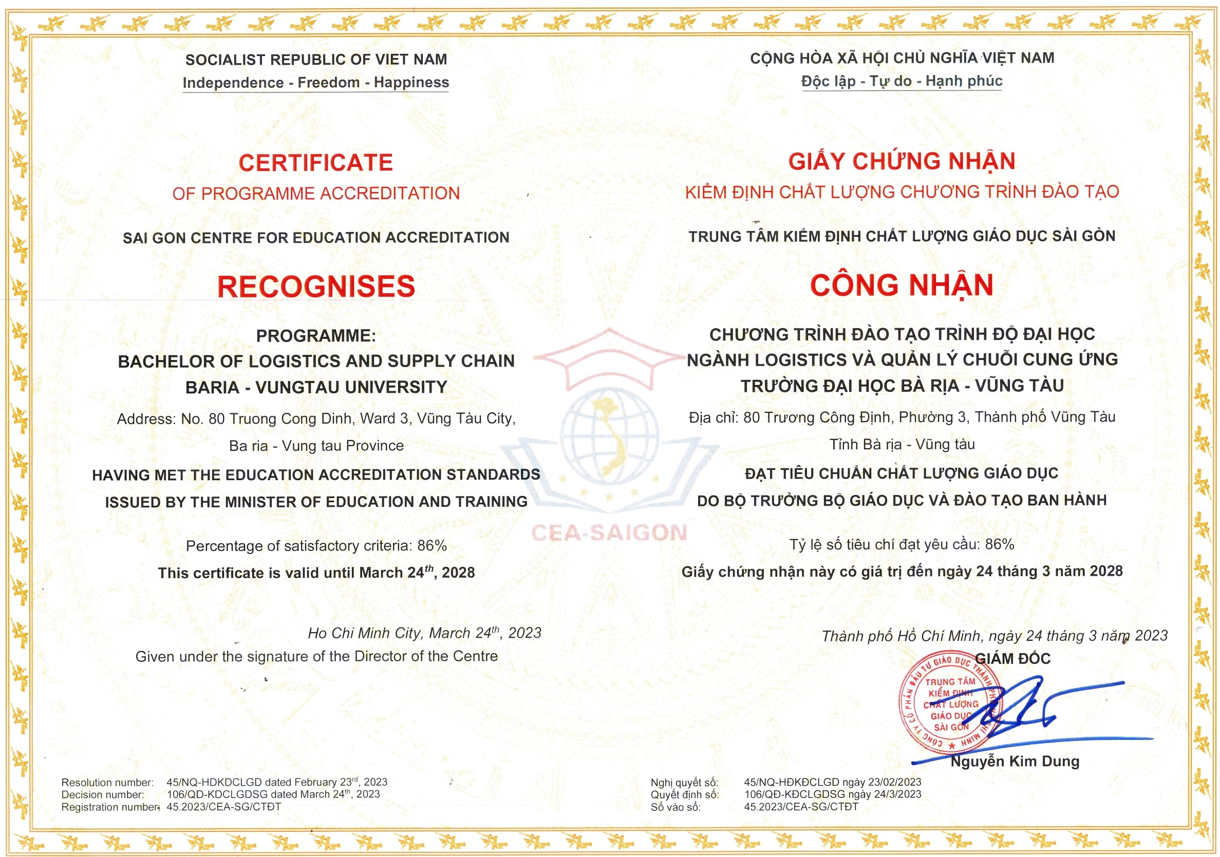 Kiểm định chất lượng cơ sở giáo dục & chương trình đào tạo