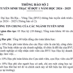 Thông báo số 2 : Tuyển sinh thạc sĩ đợt 1 năm học 2024 – 2025