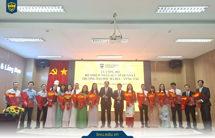 BVU KIỆN TOÀN ĐỘI NGŨ QUẢN LÝ: BƯỚC CHUYỂN CHIẾN LƯỢC CHO GIAI ĐOẠN PHÁT TRIỂN MỚI