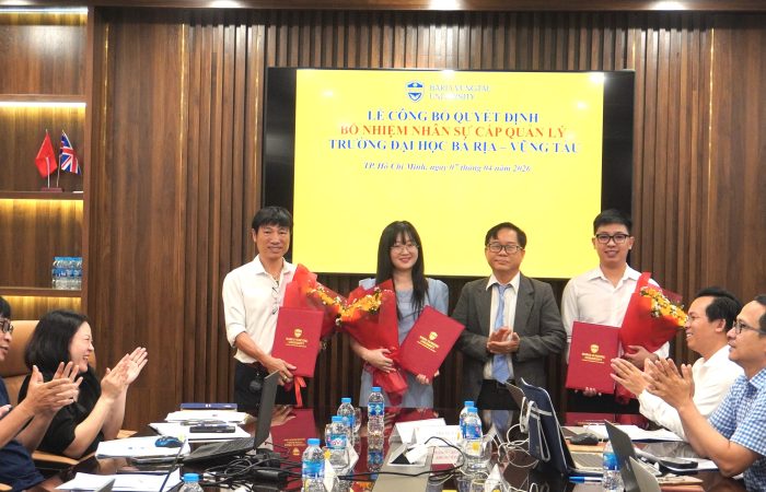 BVU kiện toàn nhân sự, bổ nhiệm những quản lý mới