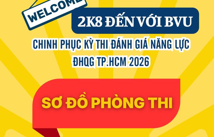 SƠ ĐỒ ĐỊA ĐIỂM THI ĐGNL ĐHQG-HCM ĐỢT 1 NĂM 2026 TẠI CỤM THI BVU