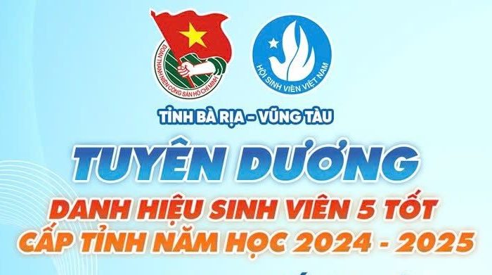 BVU VINH DANH “SINH VIÊN 5 TỐT” CẤP TỈNH, NĂM HỌC 2024 – 2025