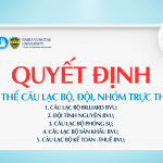 THÔNG BÁO VỀ VIỆC GIẢI THỂ CÁC CÂU LẠC BỘ, ĐỘI, NHÓM TRỰC THUỘC HSV TRƯỜNG