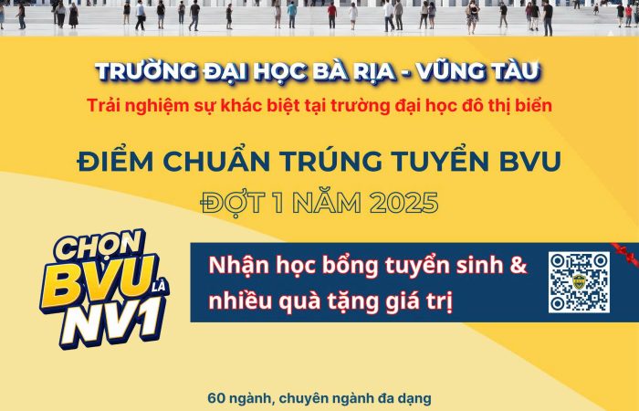Điểm chuẩn trúng tuyển Trường Đại học Bà Rịa – Vũng Tàu năm 2026