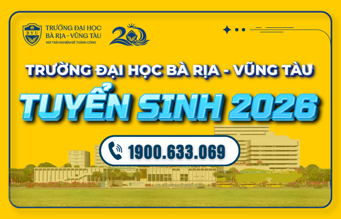 Trường Đại học Bà Rịa – Vũng Tàu công bố thông tin tuyển sinh năm 2026