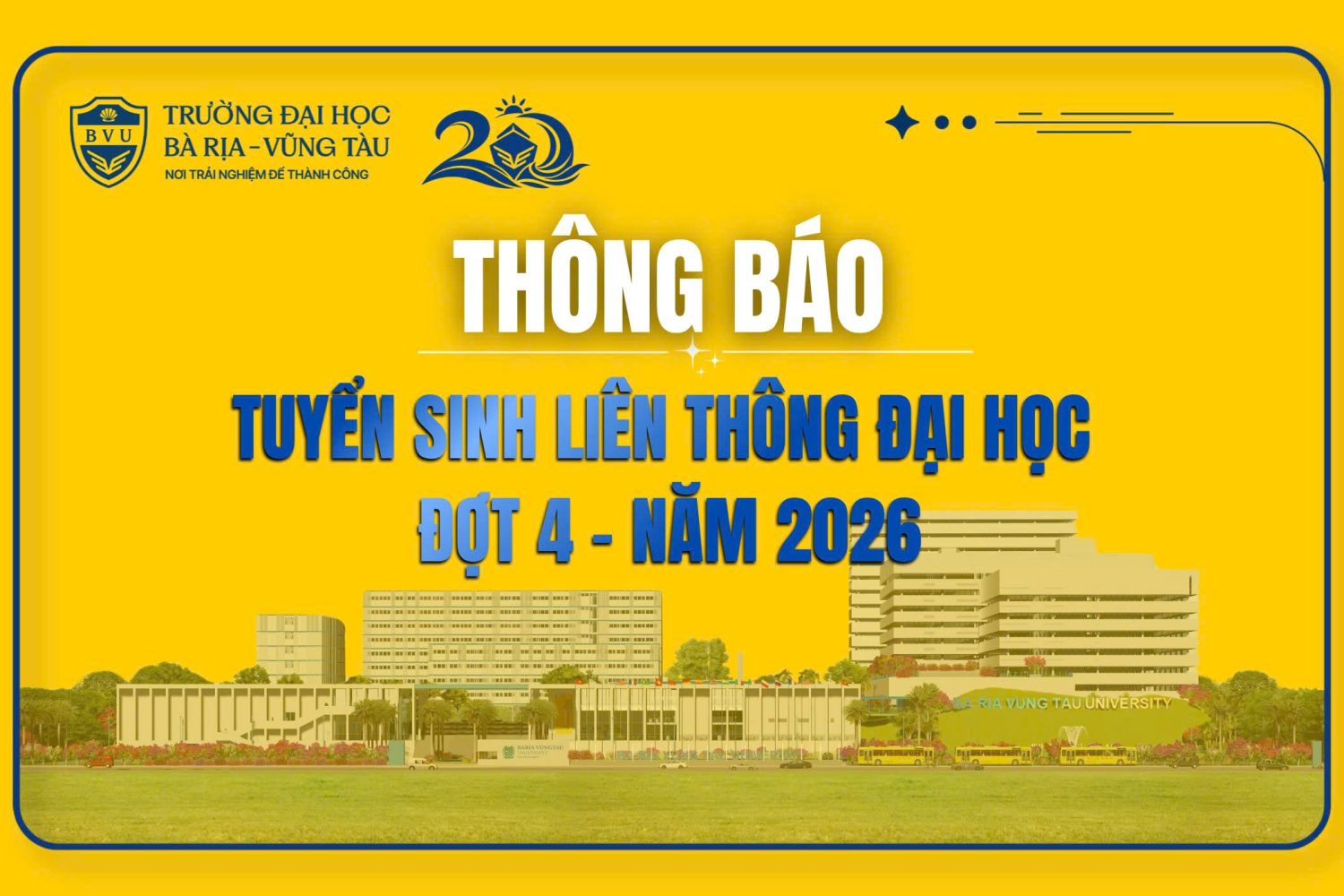 Thông báo Tuyển sinh Liên thông Đại học Đợt 4 năm 2026