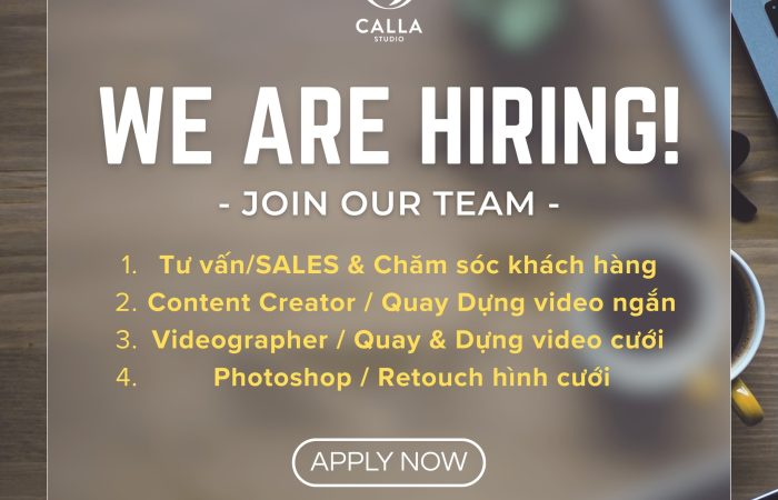 Calla Studio tuyển dụng – cơ hội nghề nghiệp hấp dẫn !