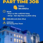 [Tuyển gấp] nhân viên phục vụ Nhà hàng tiệc cưới Aroma Center – 119 Hoàng Hoa Thám